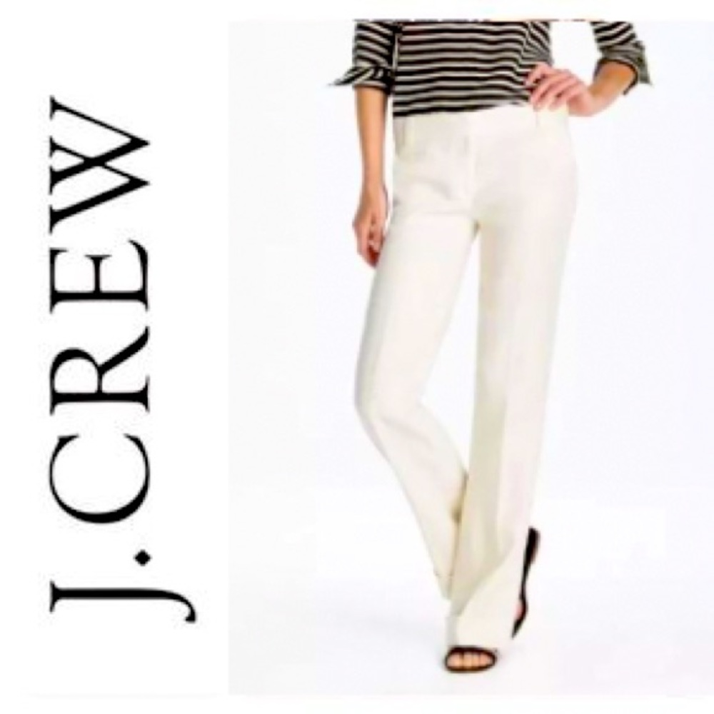 J Crew Café trousers, 2, Ivory-slim fit